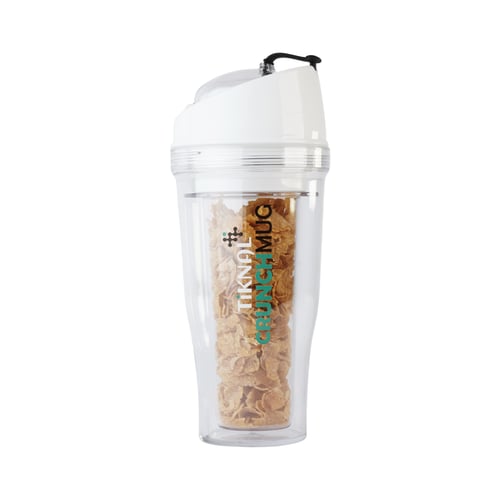 كوب إفطار TIKNAL CrunchMug محمول – كرانش كب للحبوب...