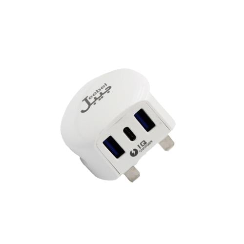 رأس شاحن جداري جيبل PD - شحن سريع 3 منافذ USB بتقن...