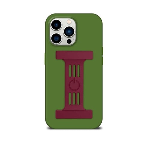 جراب حماية قوي بلون أخضر زيتوني مع حزام للجوال