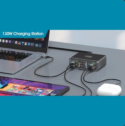 منصة شحن يوجرين 130 واط بتقنية GaN للشحن السريع، ش...