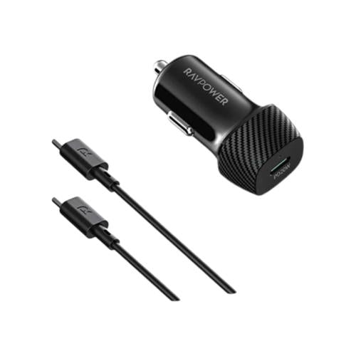 شاحن سيارة راف باور بمنفذ تايب سي بقوة 20 واط مع ك...