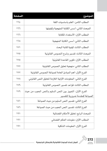 اصول اعداد البحوث القانونية والرسائل الجامعية 2025...
