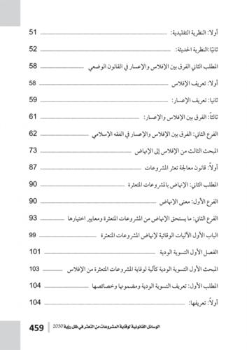 الوسائل القانونية لوقاية المشروعات من التعثر في ظل...
