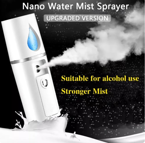 بخاخ الاكتروني لترطيب الوجه محمول باليد