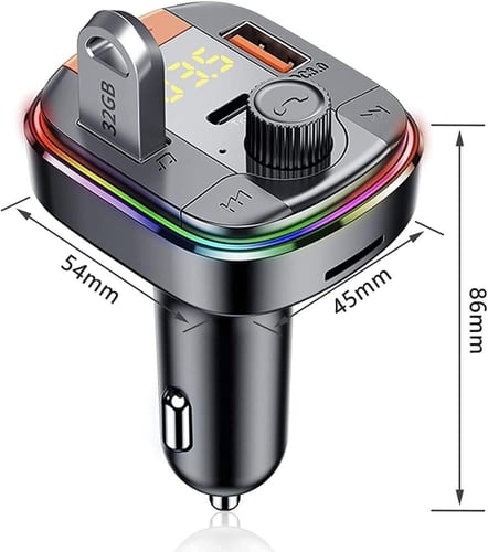 DENX - شاحن سيارة ب3منافذ PD USB لون اسود م/DX1806...