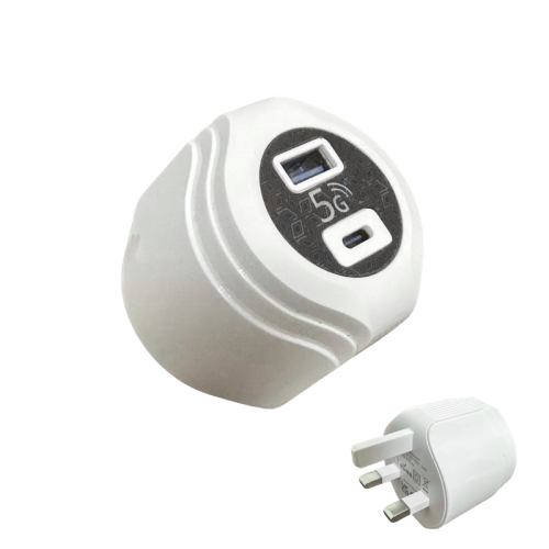 فيش جداري بمنفذين USB + PD من باور ماكس م/MX15