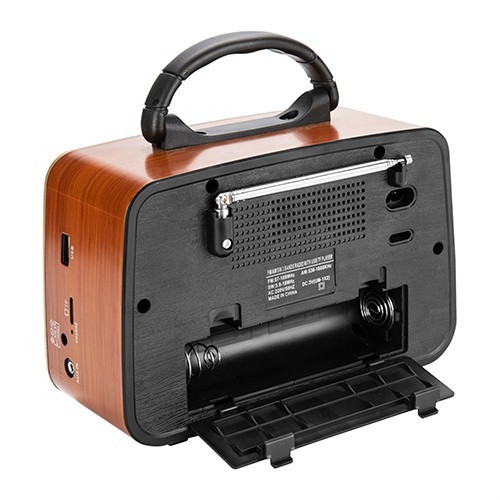 DENX- راديو متنقل كلاسيكي مع مكبر صوت يعمل بالبلوت...