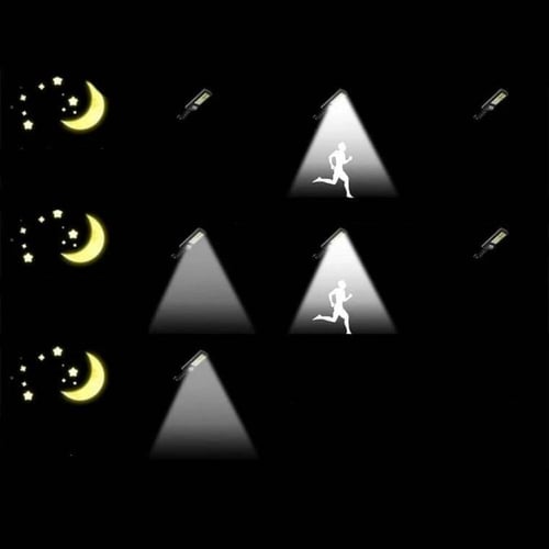 كشاف طاقة شمسية بمستشعر حركة م/120-6