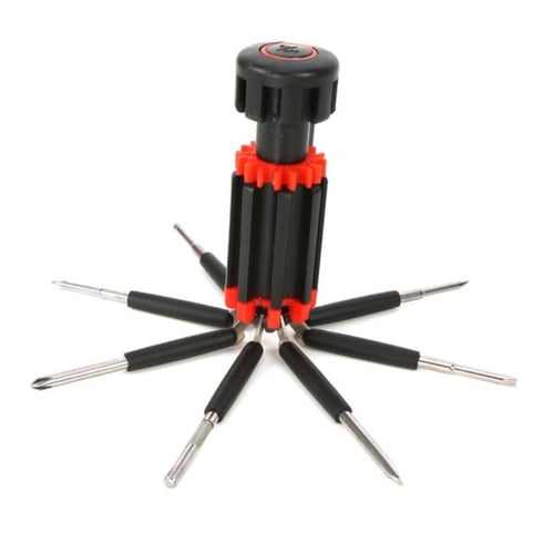 مجموعة مفكات 8in1 مدمجة مع كشاف بطاريات