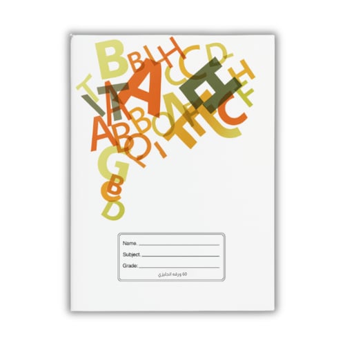 دفاتر انجليزي 60 ورقة عدد 4 دفاتر م/1200061