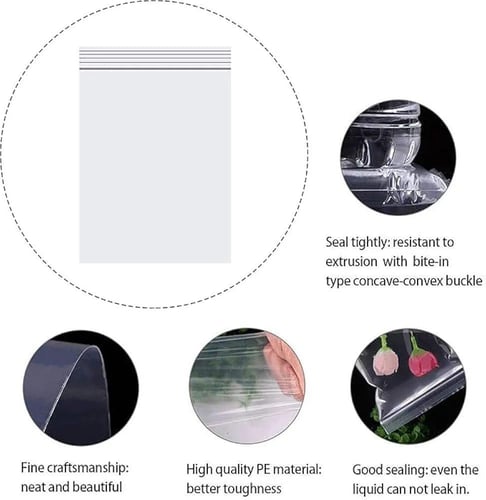 كيس 6x8cm بسحاب إغلاق محكم 50 قطعة م/BN7551