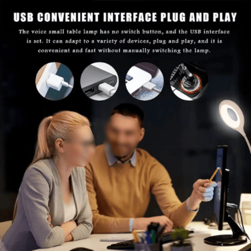 مصباح مكتبي ذكي بإضاءة ثلاثية الألوان USB