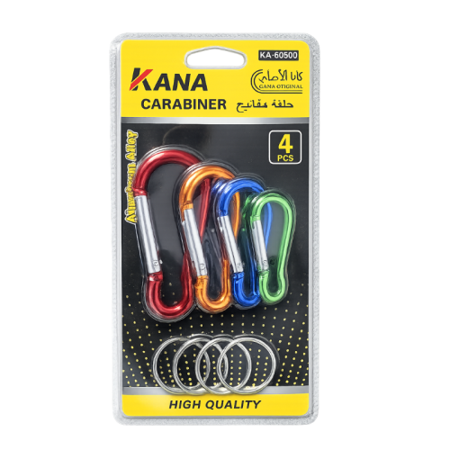 حلقات مفاتيح معدنية ملونة 4 قطع – KA-69500 من KANA