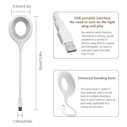 مصباح مكتبي ذكي بإضاءة ثلاثية الألوان USB