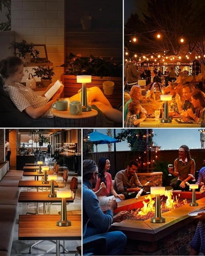 اباجورة لمسية ثلاثية الإضاءة لمبة طاولة LED دائري...