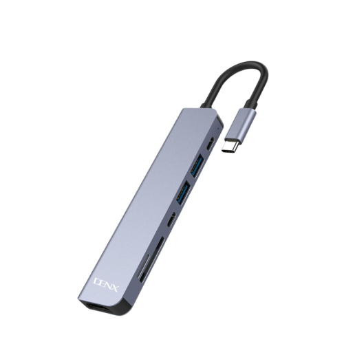 محول تايب سي متعدد المنافذ 7 في 1 من DENX م/ DX168...