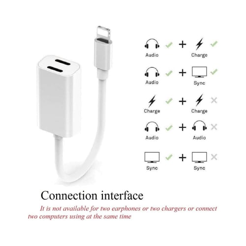 محول سماعة وشحن 4 في 1 Dual Lightning من PROMASS م...