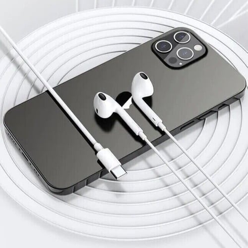 2 سماعة ايفون 15 و16 منفذ تايب سي الجديدة (USB-C)