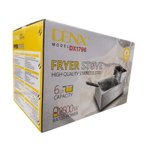 DENX- مقلاة كهربائية عميقة 6 لتر متعددة الوظائف من...