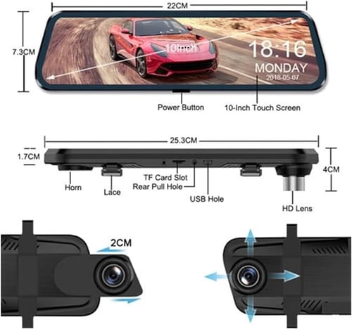 DENX - داش كام مسجل قيادة 4K موديل DX2257 ماركة دي...