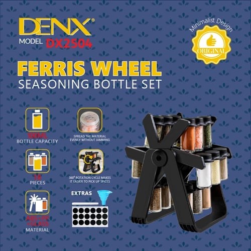 DENX - حافظة توابل سهلة الاستخدام م/DX2504 ماركة د...