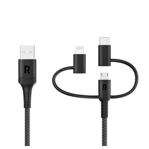 RAVPOWER - كيبل متعدد الاستخدام اسود 1.2متر م/PC-1...