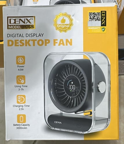 مروحة مكتبية بشاشة رقمية من DENX م/ DX2626
