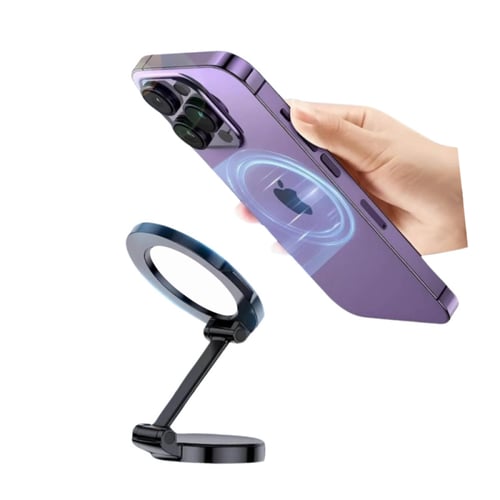 2 حامل جوال مغناطيسي قابل للطي بزاوية دوران 1080°