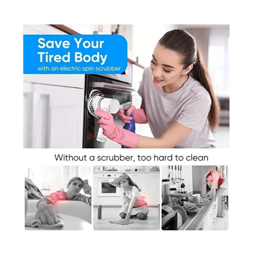 فرشاة تنظيف كهربائية 5 في 1 فرشاة لاسلكية تعمل بال...