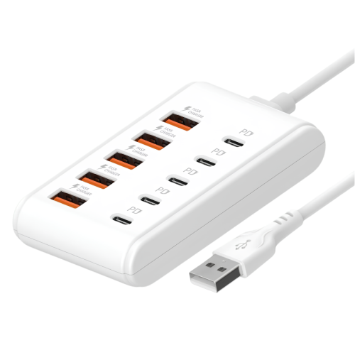 محطة شحن عائلية متعددة المنافذ 10 في 1 – USB وType...