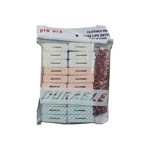 طقم حبل غسيل مع 20 مشبك م/ TC2063