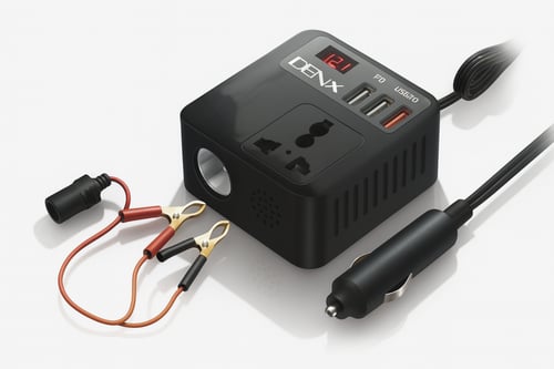 محول كهرباء 100 واط للسيارة 220V من DENX م/ DX137