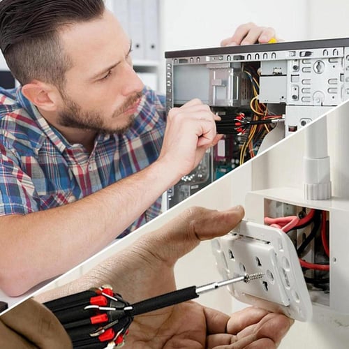 مجموعة مفكات 8in1 مدمجة مع كشاف بطاريات