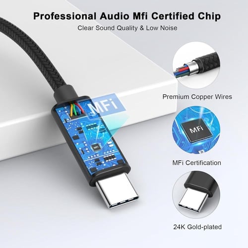 سلك صوت تايب سي منفذ AUX موديل MX11