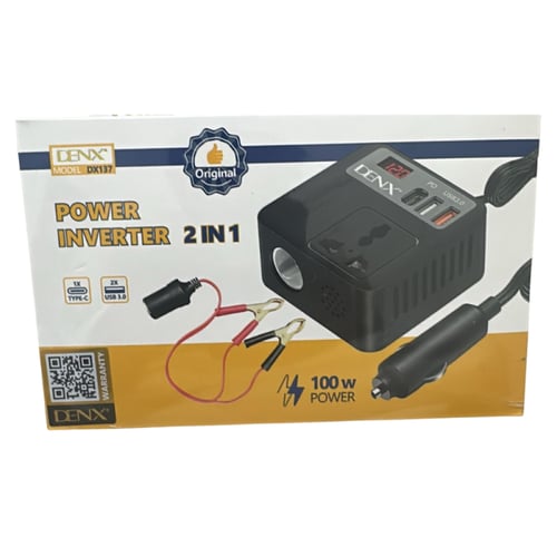 محول كهرباء 100 واط للسيارة 220V من DENX م/ DX137