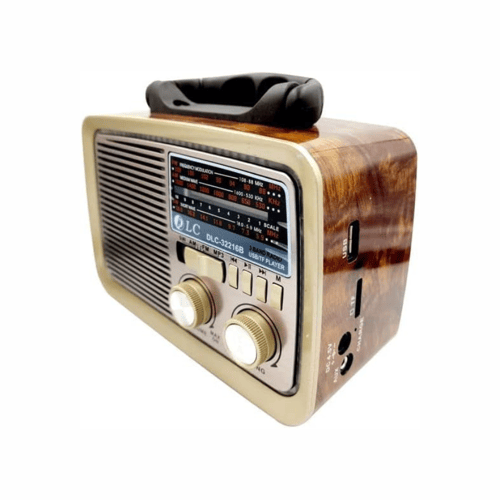 DENX- راديو متنقل كلاسيكي مع مكبر صوت يعمل بالبلوت...