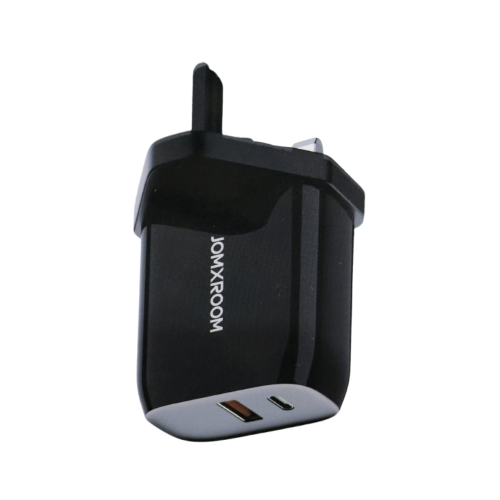 شاحن جداري بمنفذين شحن USB مع USB-C من JOMXROOM
