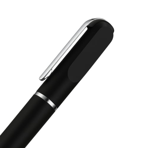 قلم معدني فاخر وأنيق باللون الأسود مطفي مع إطار كر...