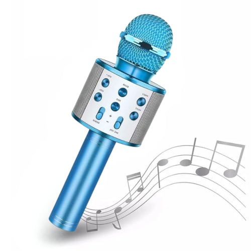 ميكروفون كاريوكي لاسلكي بلوتوث مدمج مع سماعة مكبرة...