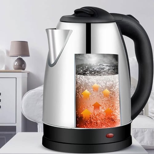 DENX - غلاية ماء كهرباء سعة 2 لتر 1500 واط فضي م/D...