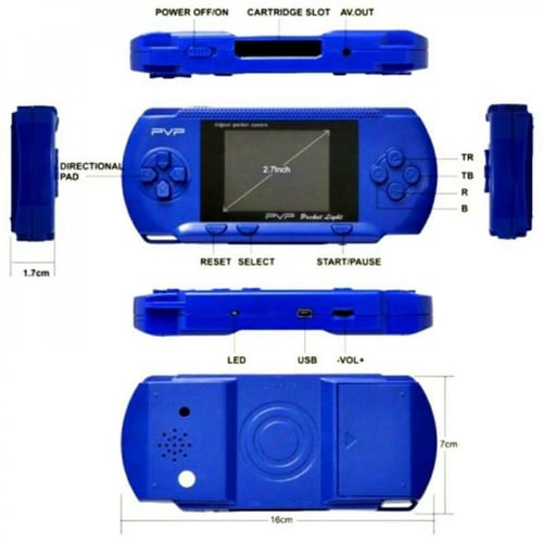 لعبة جيم بوي PVP العاب لون ازرق