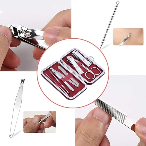 2 مجموعة للعناية بالأظافر مكونة من 8 قطع