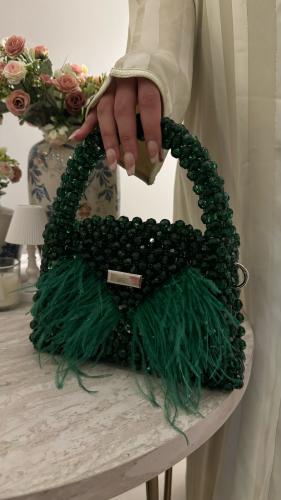 Mini green feathers