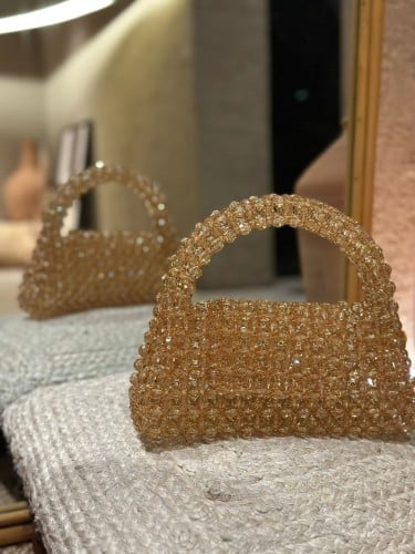 شنطة كريستال ( beige )