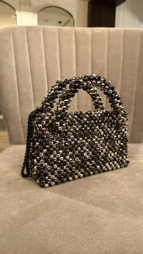 شنطة كريستال ( Black&silver )
