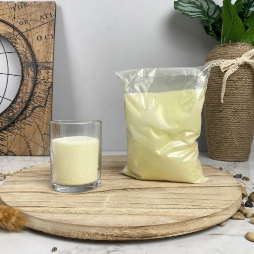 Sand-colored sugar candle