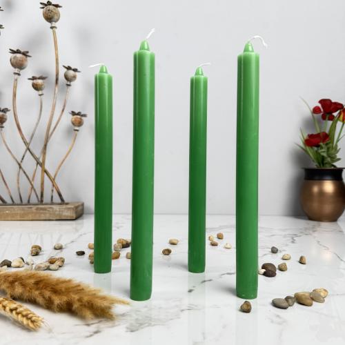 Green finger candles, 4 pieces