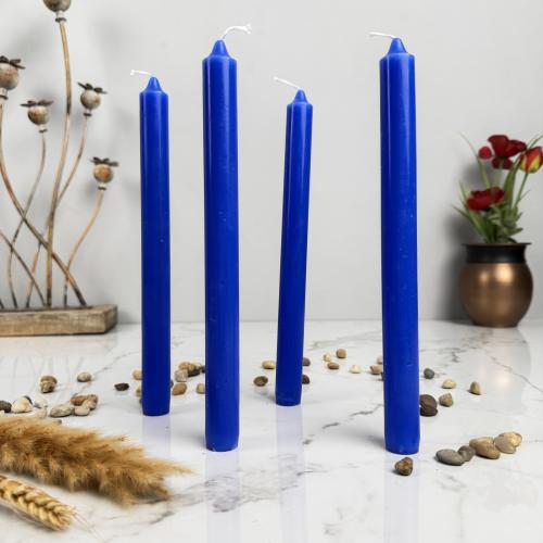 Dark blue finger candles 4 long pieces
