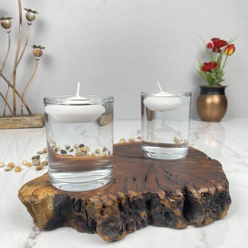 Natural wax floats on water