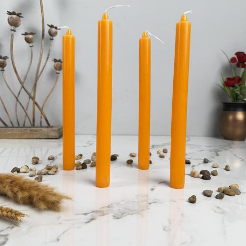 Orange finger candles, 4 pieces